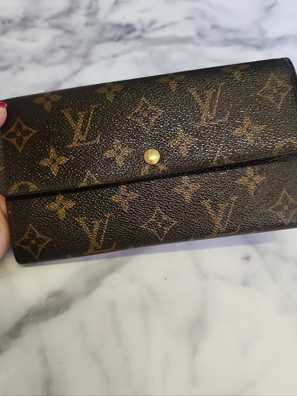 Authentic Vintage LV Monogram Sarah Long Bifold Wallet